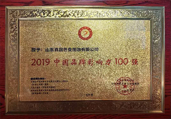 2019中国品牌影响力100强